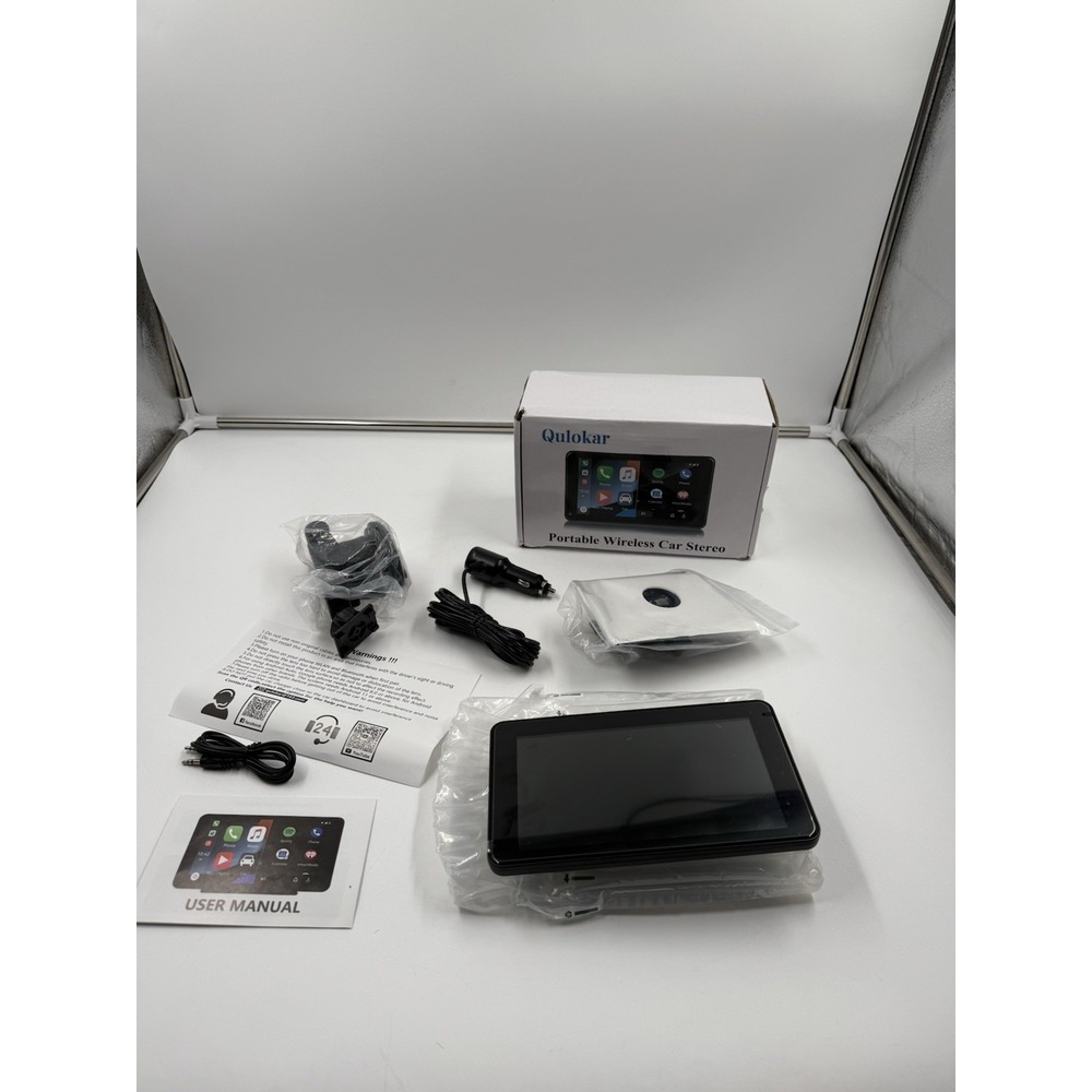 7 Inch Portable Touch Screen Car Stereo with Wireless Carplay‎ & Android Auto
